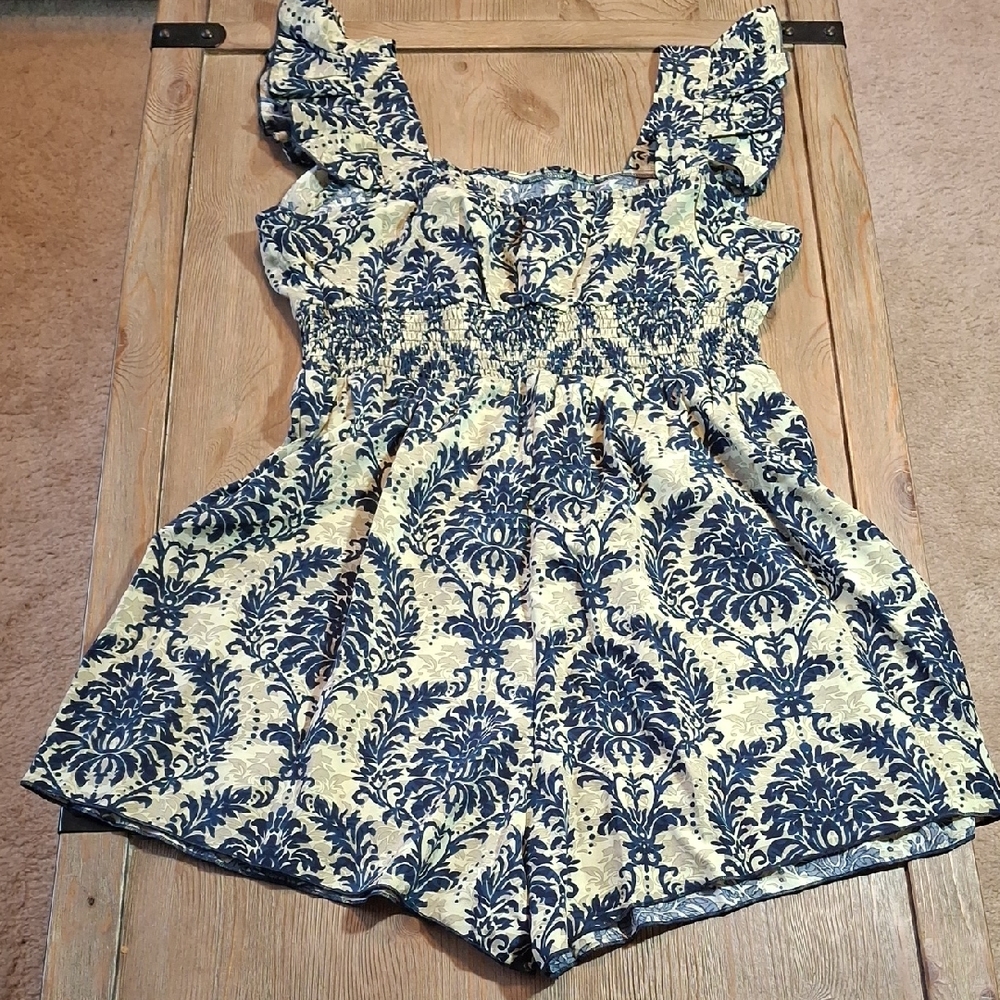 Floral Print Ruffle Romper